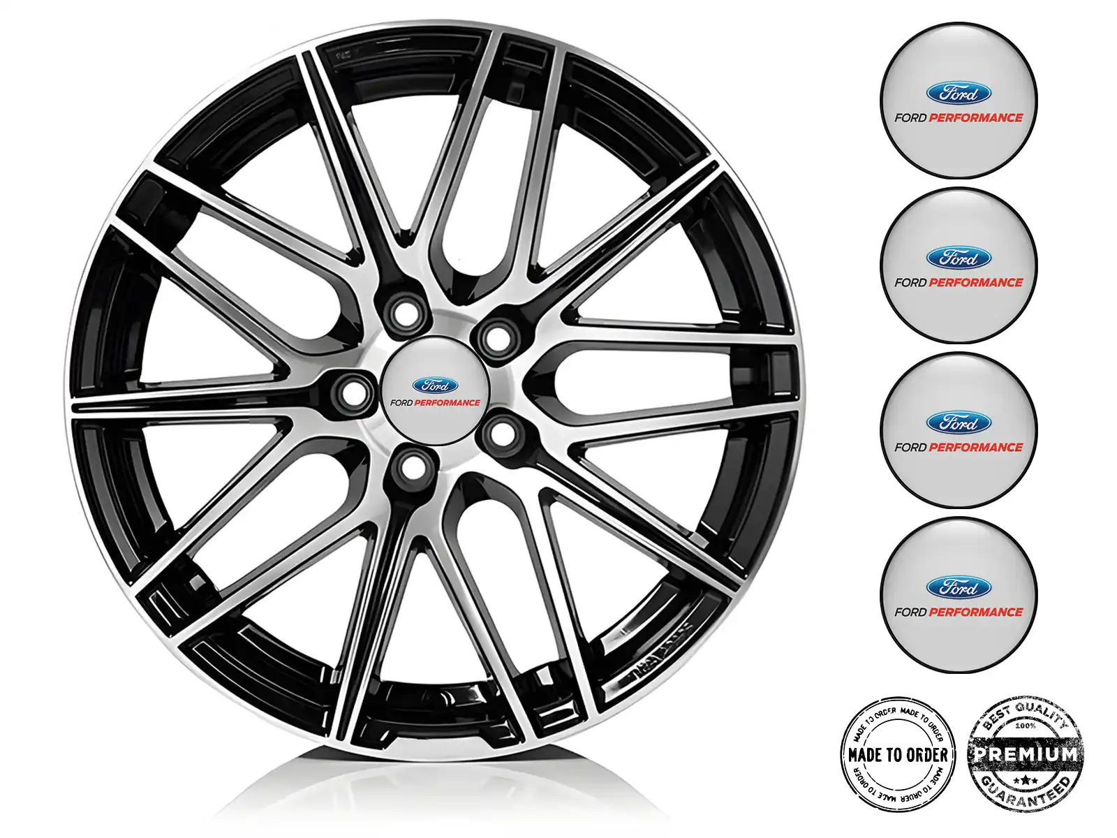 Ford Calcomanías de Aro Estilo Insignias de Rueda Lujo
